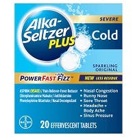 Alka-Seltzer Plus® Severe Cold PowerFast Fizz Effervescent Tablets Sparkling Original (20 count)