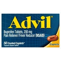 Advil Ibuprofen Coated Caplets, 200 mg (50 count)