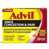 Advil Non-Drowsy Sinus Congestion & Pain Coated Tablets (20 count)