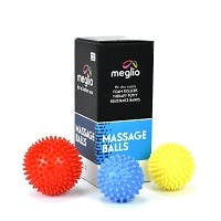 Meglio - Spiky Massage Ball Pack Of Three Muscle Tension Relief And Trigger Point Therapy.  (Hard)