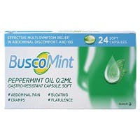 BuscoMint Peppermint Oil 0.2ml Gastro-Resistant Capsules (24)