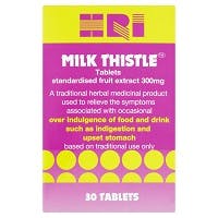 HRI Milk Thistle Tablets Standardised Fruit Extract 300mg (30)