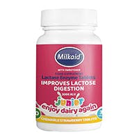 Milkaid Junior Lactase Enzyme Chewable Strawberry (60 Tablets)