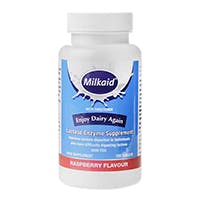 Milkaid Lactase Enzyme Tablets Raspberry Flavour (120 Tablets)