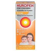 Nurofen for Children 3 Months to 9 Years Orange flavour oral suspension (100ml)