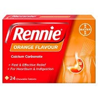 Rennie Orange Flavour (24 Chewable Tablets)