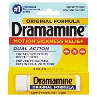 Dramamine Original Formula Motion Sickness Relief Tablets, 50  mg (12 count)