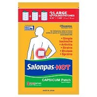 Salonpas Hot Topical Analgesic Capsicum Patch, Large (3 count)