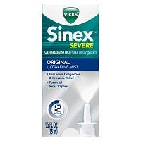Vicks Sinex Severe Original Ultra Fine Mist 12 Hour Decongestant Spray (0.5oz)