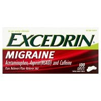 Excedrin Migraine Acetaminophen, Aspirin (NSAID) and Caffeine  Caplets, (100 count)