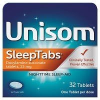 Unisom SleepTabs Nighttime Sleep-Aid Tablets, 25 mg, (32 count)