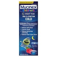 Mucinex Children's Night Time Multi-Symptom Cold Very Berry Flavor Liquid, Ages 6+ yrs, (4 fl oz)
