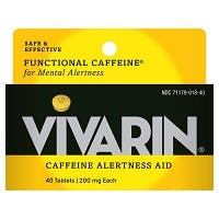 Vivarin Caffeine Alertness Aid Tablets, 200 mg, (40 count)